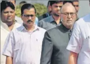  ?? RAJ K RAJ/HT FILE ?? In a letter to Kejriwal, Baijal said the CM was misleading the people. The CM replied that the LG was politicisi­ng the issue.