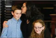 ?? PETE BANNAN — MEDIANEWS GROUP ?? Former Chester County Deputy District Attorney Deborah Ryan is seen with her two children, Jacob and Rebecca, in January 2015, when she was named county Prosecutor of the Year.