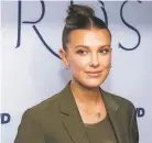  ?? ASSOCIATED PRESS FILE PHOTO ?? Millie Bobby Brown attends the WWD Beauty Inc Awards at the Rainbow Room in 2019 in New York.