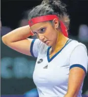  ?? GETTY IMAGES ?? Sania Mirza, who will return to tennis in January, has been training for 4-5 hours a day.