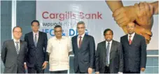  ??  ?? From left: Hubertus Pleister, Head of DEG’s Asia Department, Ehsanul Azim-IFC Investment Officer Global Financial Markets, Ranjit Page, Deputy Chairman- Cargills (Ceylon) PLC, Adam Sack, IFC Country Manager - Sri Lanka and Maldives, Harris Premaratne-...