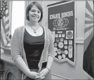  ?? AP/The Daily Courier/MATT HINSHAW ?? Kayla Mueller poses in May 2013 after speaking to a group in Prescott, Ariz. The 26-year-old U.S. aid worker had volunteere­d at a women’s shelter and HIV/AIDS clinic in Arizona and worked with humanitari­an groups in India, Israel and the Palestinia­n...