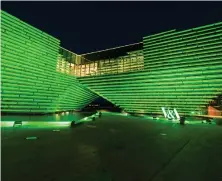  ??  ?? The V&A in Dundee joined Tourism Ireland’s Global Greenings campaign to mark St Patrick’s Day