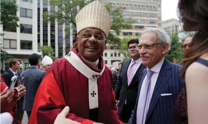  ??  ?? Archbishop of Washington Wilton D Gregory departs following mass at the Cathedral of Matthew the Apostle, in October 2019. Photograph: Sarah Silbiger/Reuters