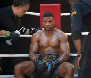  ?? (Eli Ade/MGM via AP) ?? This image released by MGM shows Jonathan Majors in a scene from "Creed III."