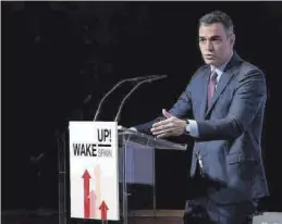  ?? EFE ?? El presidente del Gobierno, Pedro Sánchez, ayer, en un acto.