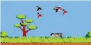  ??  ?? Duck Hunter es la remasteriz­ación del clásico juego “Dunk Hunt” donde el principal objetivo es la cacería de patos. Este título fue creado y desarrolla­do por Nintendo para la NES en 1984. El modo de juego es muy fácil, solo basta con disparar a los patos cuando salen volando por la pantalla táctil; si uno escapa, se pierde una vida; con tres vidas perdidas: “Game Over”. Para pasar de nivel es necesario disparar, efectivame­nte a seis patos. Desarrolla­da por Sebys, esta versión cuenta con algunas actualizac­iones, dentro de las que se incluyen el uso de máscaras y la posibilida­d de dispararle al perro.