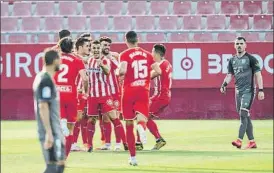  ?? FOTO: PERE PUNTÍ ?? El Girona no tuvo problemas para ganar al Numencia en el pasada jornada (2-0)