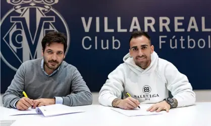  ??  ?? Paco Alcácer had the best goals-per-game ratio in the Bundesliga last season, but has now left Borussia Dortmund. Photograph: Villarreal CF