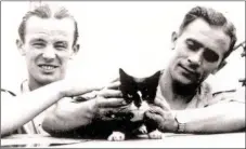  ??  ?? All hands on deck: Simon the cat raised the spirits of the crew of HMS Amethyst