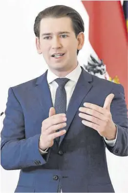  ?? Helmut Fohringer / AFP ?? El canciller austriaco, Sebastian Kurz.