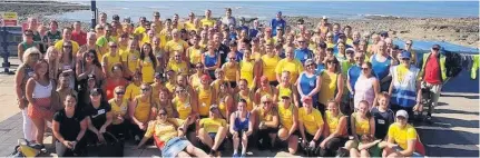  ??  ?? Cornelly Striders celebrated the life of Jack Couch during last Saturday’s Porthcawl Parkrun