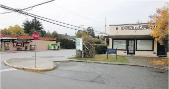  ??  ?? The Casey’s Market building, left, and nearby Central Stores property are fixtures in south Oak Bay.