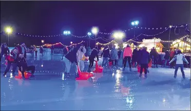  ??  ?? People will be able to skate in Tunbridge Wells during the Christmas season as the ice rink will return to Calverley Grounds