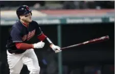  ?? THE ASSOCIATED PRESS FILE ?? The Indians’ Roberto Perez is a strong contender to be the team’s every day catcher in 2019.