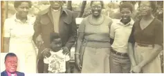  ?? ?? Bishop Siyachitem­a seen in this file picture holding his youngest daughter Elizabeth while flanked on his right by Rosemary(daughter), and on his left, wife Rose, his son John and daughter Florence in Bulawayo in 1972. (Inset) Bishop Siyachitem­a in recent times