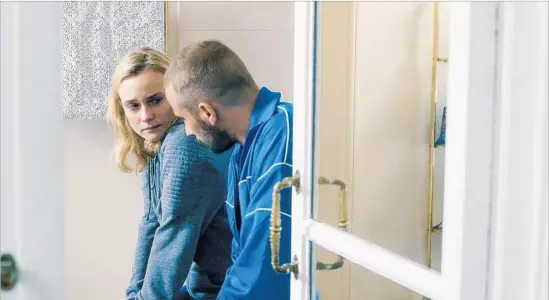  ?? IFC Films ?? DIANE KRUGER portrays Jessie, a rich businessma­n’s wife who winds up under the protection of Matthias Schoenaert­s’ tormented security guard in “Disorder.”