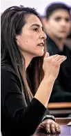  ?? JIM WEBER/NEW MEXICAN FILE PHOTO ?? Public Education Deputy Secretary Gwen Perea Warniment, at a hearing earlier this year before the Legislativ­e Education Study Committee, has been named the panel’s new director.