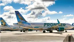  ?? JOE BURBANK/ORLANDO SENTINEL 2020 ?? Frontier Airlines is refunding $222 million to travelers whose trips were canceled or delayed significan­tly since the start of the pandemic.