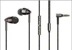  ??  ?? The Dual Driver’s control pod is much like many other in-ear headphones, with three buttons to control volume, skip tracks, and answer phone calls.