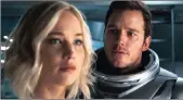  ??  ?? SCI-FI ADVENTURE: Jennifer Lawrence and Chris Pratt star in sci-fi adventure Passengers.