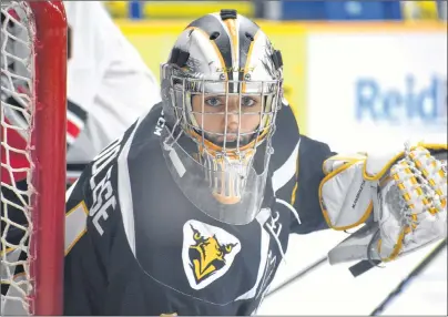  ?? T.J. COLELLO/CAPE BRETON POST ?? Cape Breton Screaming Eagles netminder Kevin Mandolese enters the 2018 NHL draft as the No. 2-ranked North American goaltender. The draft will be held Friday and Saturday at the American Airlines Centre in Dallas, Texas.