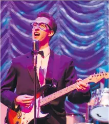 ?? ANNERIN PRODUCTION­S / RUBIN FOGEL PRODUCTION­S ?? Michael Perrie Jr. will rave on in Buddy: The Buddy Holly Story, Nov. 26 at Place des Arts.