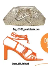  ?? ?? Bag, £29.99, publicdesi­re.com
Shoes, £14, Primark