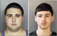  ?? BUCKS COUNTY DISTRICT ATTORNEY’S OFFICE VIA ASSOCIATED PRESS ?? This combinatio­n of file photos shows Cosmo DiNardo, left, and his cousin Sean Kratz. DiNardo has pleaded guilty to murder charges in the gruesome killings of four young men whose bodies were found buried in suburban Philadelph­ia. DiNardo faces life in...