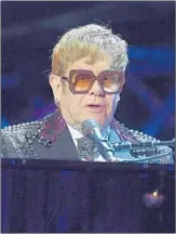 ?? ANGELA WEISS/GETTY-AFP ?? Elton John performs Jan. 30 at a concert that will air April 10. Two star-sung cover albums are on the way.