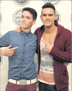  ??  ?? Gaz from Geordie Shore with Sean O’Flanagan at Industry Under-18 disco at Bray Bowl.