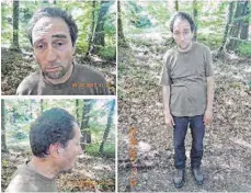  ?? FOTO: KANTONSPOL­IZEI SCHAFFHAUS­EN/DPA ?? Mit diesen Fotos sucht die Polizei nach dem Tatverdäch­tigen, der inzwischen eine Glatze haben soll.