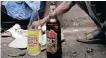  ??  ?? BOTTLES of bootleg liquor, also known as ‘hooch’ in India. | dpa