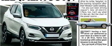  ??  ?? Robo-car: Qashqais are self-drive enabled. Inset, hands-on-wheel warning