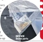  ??  ?? DEVICE Bomb parts