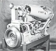  ??  ?? The earliest Deutz air-cooled engines were built for the German military. This 1944 engine made 75 hp at 2300 rpm and only about 1,000 were made before Allied bombing took out enough Deutz infrastruc­ture to make further production impossible. Deutz AG