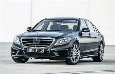  ??  ?? Above and below: The styling of the S-Class is all about luxury and refinement. Technology ensures that every road is smooth. Above right: The interior sets a new standard in comfort and technology. The rear seats, below right, provide a relaxed...