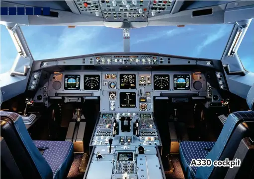  ??  ?? A330 cockpit