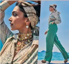  ?? ?? Deepika Padukone slays in Sabyasachi’s outfit at Cannes 2022.