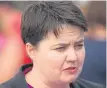  ??  ?? Ruth Davidson raised one teacher’s concerns in the Scottish Parliament.