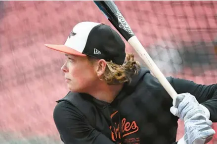  ?? BRIAN FLUHARTY/GETTY ?? Jackson Holliday’s path to the majors might have been preordaine­d. It leading him to the Orioles was anything but.