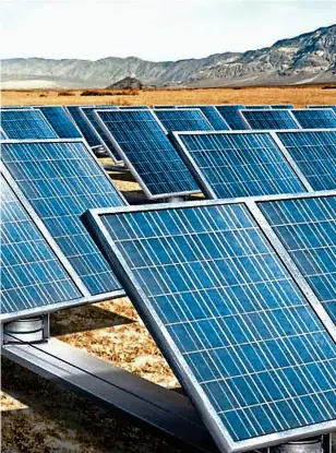  ??  ?? BRIGHT MOVE: The US Solar Fund operates plants in the desert