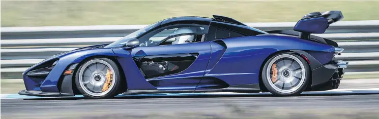  ?? — PHOTOS: MCLAREN ?? It may not be the car you want to drive to the grocery store or to take the kids to hockey practice, but the McLaren Senna is street legal