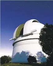  ?? JOHN GASTALDO ?? The 200-inch reflecting Hale Telescope stands inside the Palomar Mountain Observator­y.