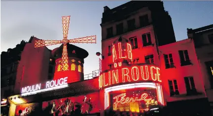  ?? EVELYNE HOROVITZ ?? Moulin Rouge in Montmartre is not inexpensiv­e, but there's lots of free stuff to do.