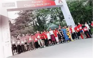  ??  ?? Kordel’s Charity Walk is a collaborat­ive effort with the Arthritis Foundation Malaysia (AFM), and raises funds for those suffering from arthritis.