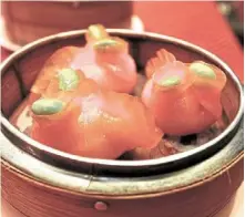  ?? ?? Mackerel Fish dumpling with Flying Fish Roe.