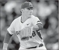  ?? NWA Democrat-Gazette/ANDY SHUPE ?? Arkansas Razorbacks pitcher Trevor Stephan, who was drafted in the 18th round by the Boston Red Sox last year, was drafted Tuesday in the third round by the New York Yankees after going 6-3 with a 2.87 ERA and 120 strikeouts in 91 innings.