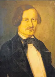  ?? FOTO: STADT EHINGEN ?? Ab sofort sollen neue Ausstellun­gsstücke des Ehinger Museums, wie das Portrait des früheren Ehinger Chirurgen Josef Kurz um 1840/50, in einer speziellen Vitrine präsentier­t werden.