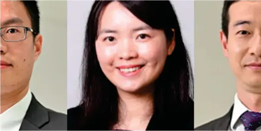  ?? ?? Anderson Dong, Carol Liao, Ke Tang, experts chez Pimco. (Crédits : DR)